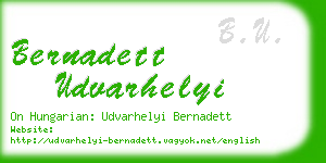 bernadett udvarhelyi business card